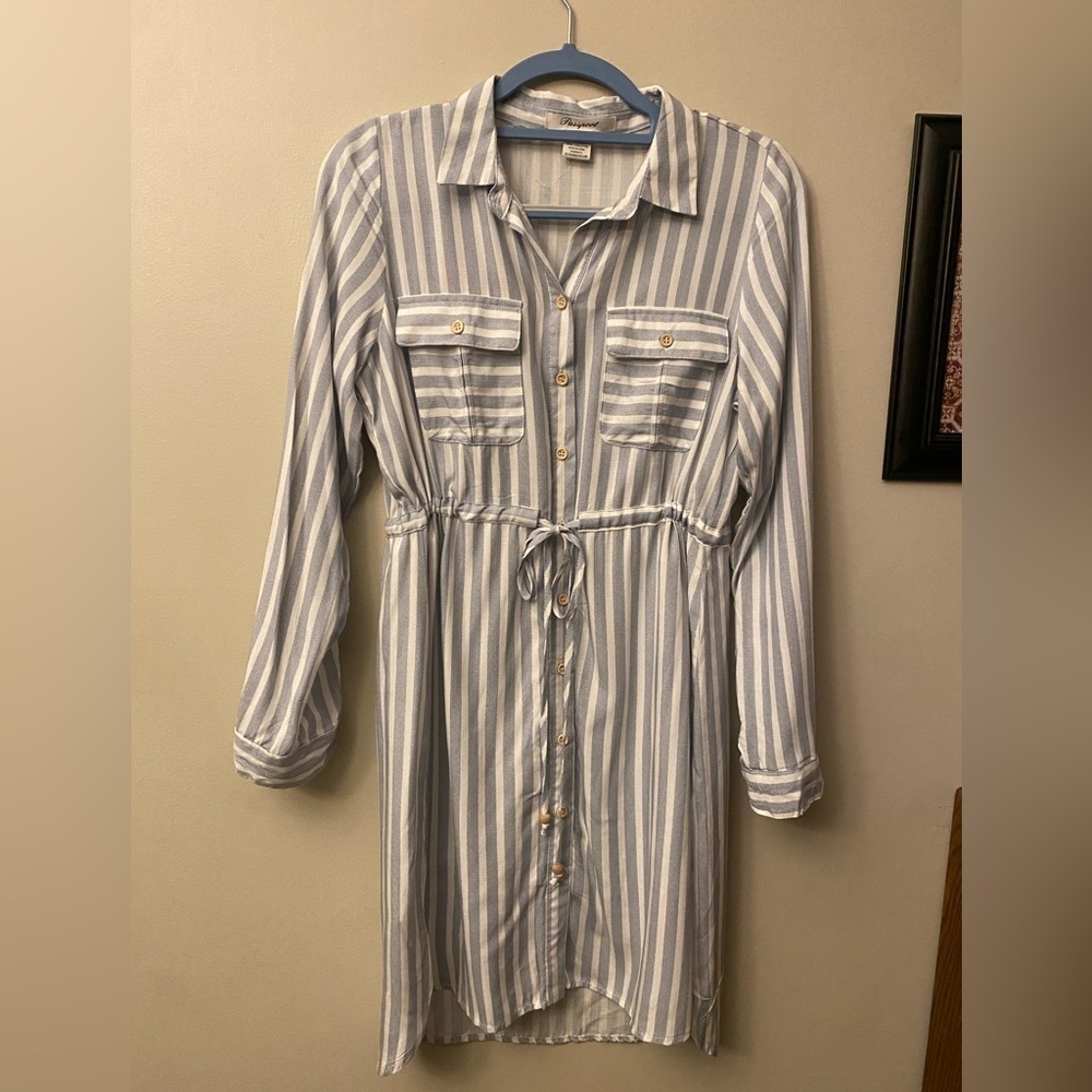 Passport Blue and White Striped Dress